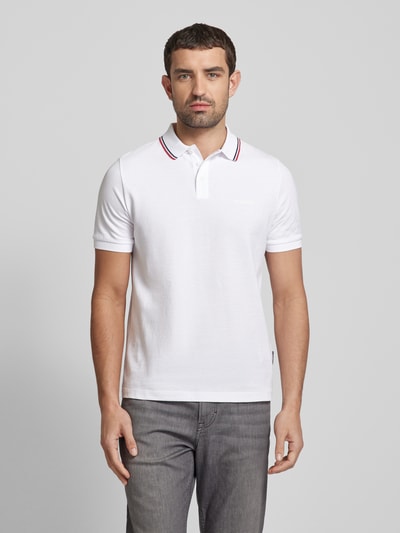 HECHTER PARIS Poloshirt mit Kontraststreifen Weiss 4