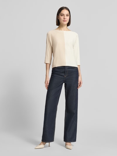 s.Oliver BLACK LABEL regular fit gebreid shirt van katoenmix Camel - 1