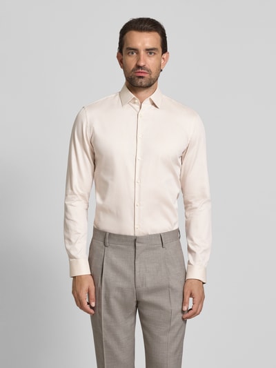 Jake*s Slim Fit Business-Hemd mit Knopfleiste Sand 4