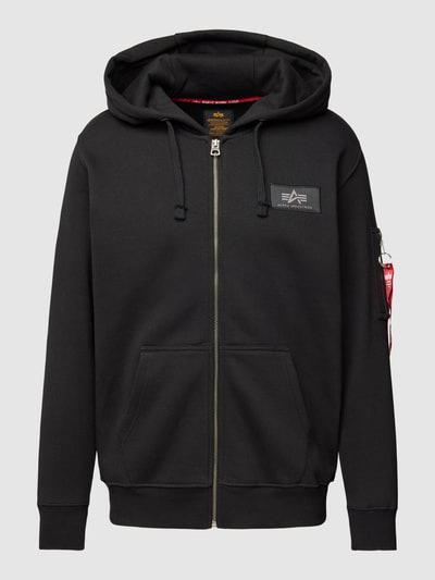 Alpha Industries Bluza rozpinana z naszywką z logo Czarny 2