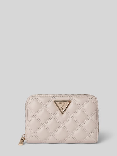 Guess Portemonnaie mit Label-Detail Modell 'GIULLY' Stein 1
