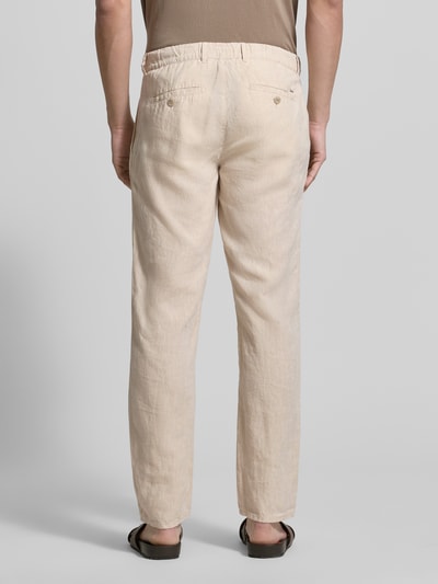 Brax Slim Fit Leinenhose aus reinem Leinen Modell 'Fabio' Sand 5