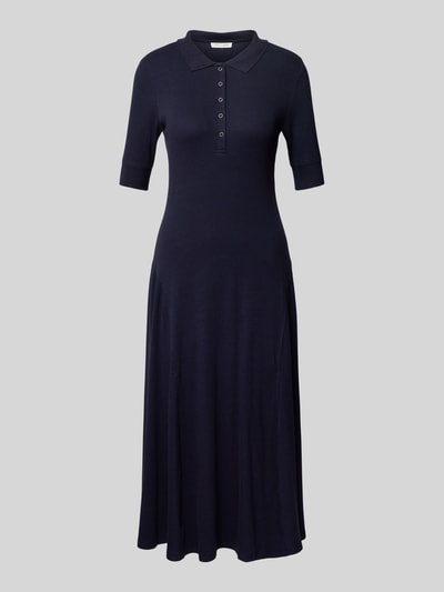 Christian Berg Woman Polokleid mit Druckknopfleiste Dunkelblau 2