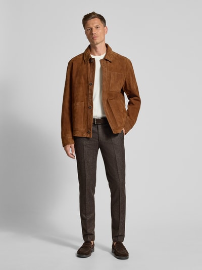 Mmx Stoffhose mit Bügelfalten Dunkelbraun 1