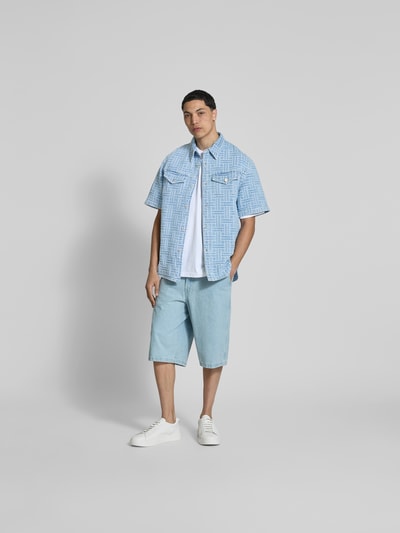 Kenzo Freizeithemd mit Knopfleiste Hellblau 1
