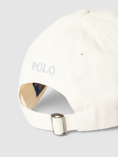 Polo Ralph Lauren Baseballpet met geborduurd logo en verstelbaar trensje Ecru - 3