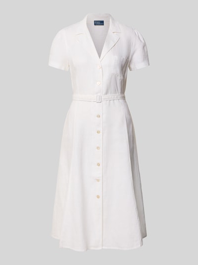 Polo Ralph Lauren Linnen jurk met reverskraag Wit - 2
