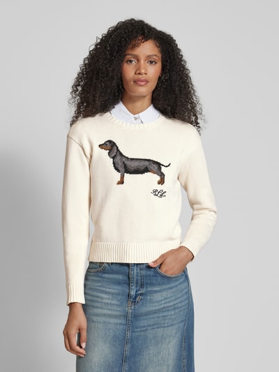 Lauren Ralph Lauren Strickpullover mit gerippten Abschlüssen Modell 'RIEDNEE' Offwhite 4