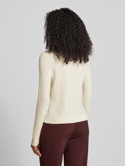 Christian Berg Woman Sweter z dzianiny z czystego kaszmiru Złamany biały 5