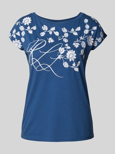 Lauren Ralph Lauren T-shirt met bloemenmotief, model 'GRIETA' Jeansblauw - 2