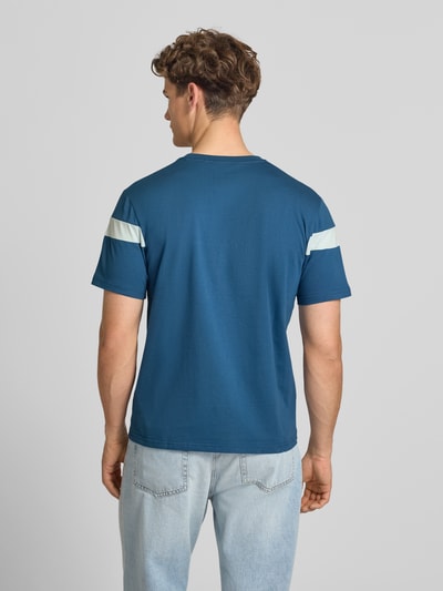 ellesse męski t-shirt o kroju regular fit z detalem z logo model 'Caserio' Błękitny 5