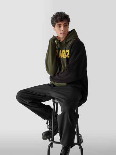 Dsquared2 Hoodie mit Kontrasteinsatz Grün 6