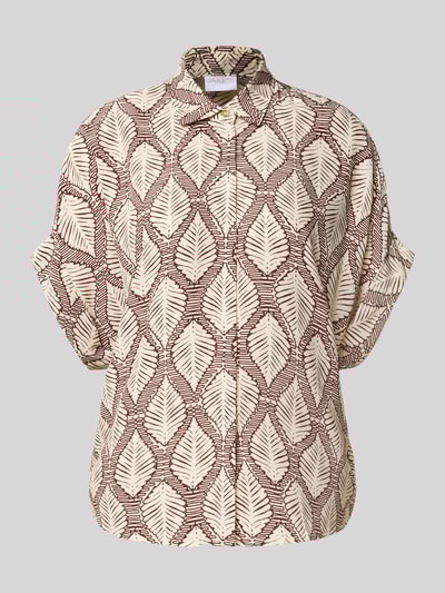 Jake*s Collection Regular Fit Bluse mit 1/2-Arm Bordeaux 2