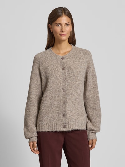 FREE/QUENT Regular Fit Jacke in Strick-Optik Modell 'Luisa' Sand 4