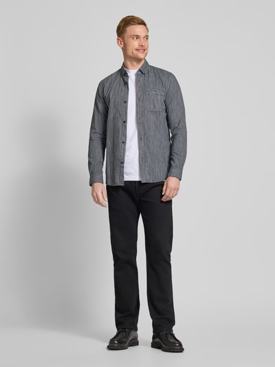 Tom Tailor Denim Regular Fit Hemd aus reiner Baumwolle Black 1