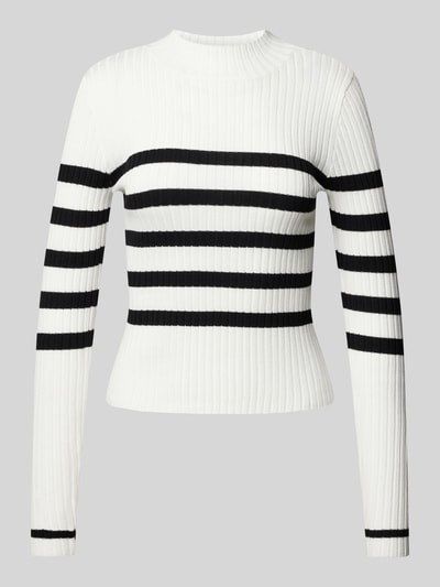 Noisy May Strickpullover aus Rippstrick Modell 'FIFI' Offwhite 1