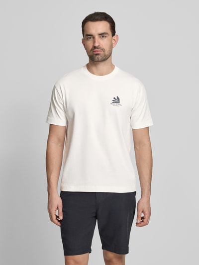 Marc O'Polo Relaxed Fit T-Shirt aus reiner Baumwolle Offwhite 4