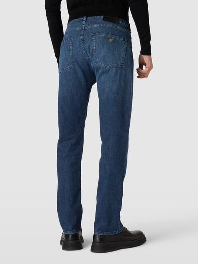 Emporio Armani Regular Fit Jeans mit Label-Applikation Blau 5