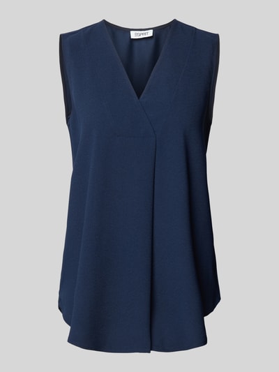 Esprit Blouse met V-hals Marineblauw - 2