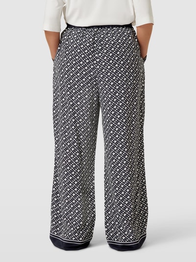 Tommy Hilfiger Curve PLUS SIZE broek met labelprint Zwart - 5