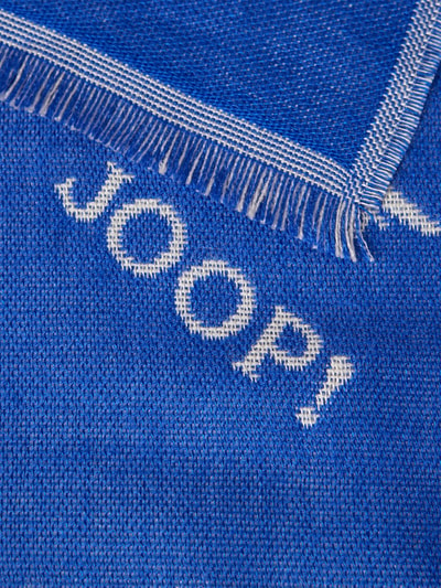 JOOP! Handdoek met rechthoekig model en all-over logomotief Koningsblauw - 2