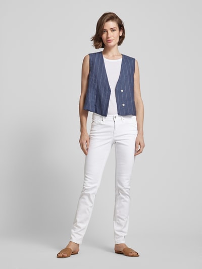 Cambio Jeansy o kroju slim fit z 5 kieszeniami model ‘PARLA’ Biały 1