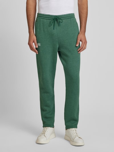 American Vintage Sweatpants met elastische band met logo, model 'DOVEN' Donkergroen - 4