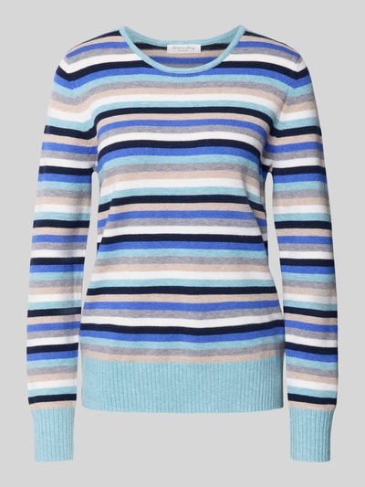 Christian Berg Woman Strickpullover mit gerippten Abschlüssen Mint Melange 2