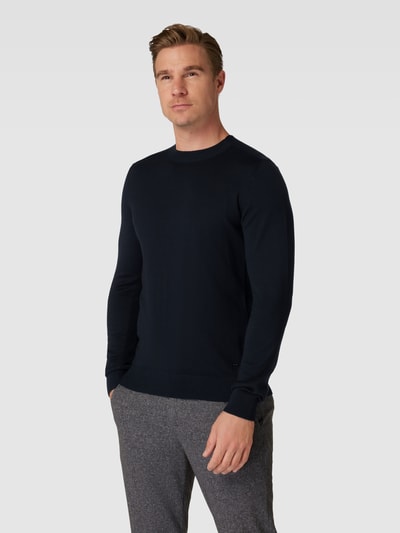 JOOP! Collection Sweter z dzianiny z okrągłym dekoltem model ‘Simono’ Granatowy 4