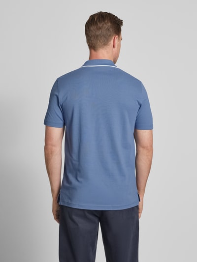 Christian Berg Men Regular Fit Poloshirt mit Logo-Stitching und Polokragen Jeansblau 5