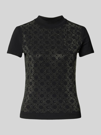 Guess T-Shirt mit Stehkragen Black 2