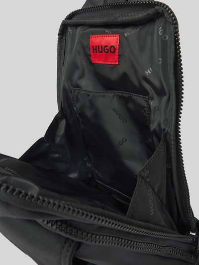 HUGO Schultertasche mit Label Print Black 5