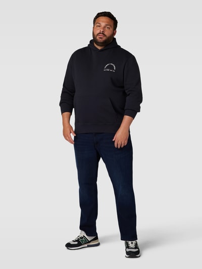 Tommy Hilfiger Big & Tall PLUS SIZE Hoodie mit Label-Print Modell 'SHADOW' Marine 1