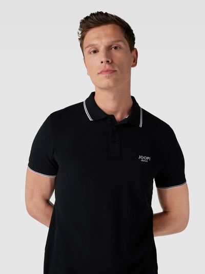 JOOP! Jeans Koszulka polo z wyhaftowanym logo model ‘Agnello’ Czarny 3