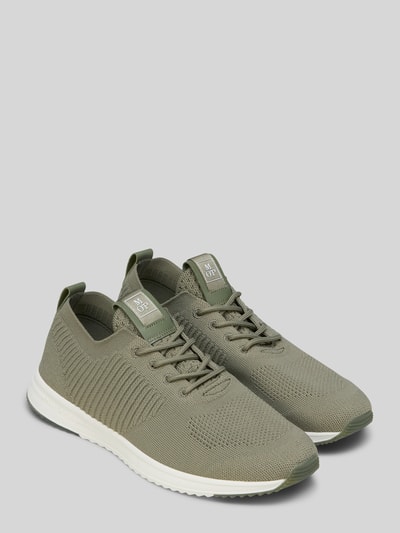 Marc O'Polo Low Top Sneaker mit strukturierter Stretch-Oberfläche Oliv 1