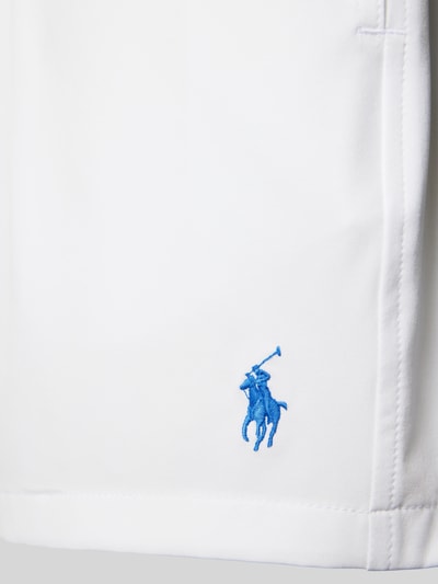 Polo Ralph Lauren Badehose mit Logo-Stitching Modell 'TRAVELER' Weiss 2