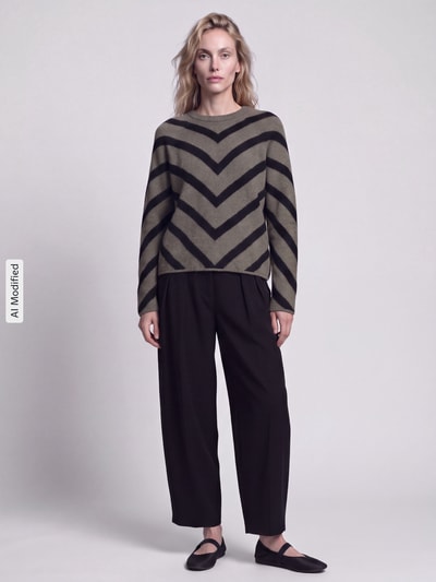 ONLY Regular Fit Pullover mit Raglanärmeln Modell 'ELIZA' Oliv 1