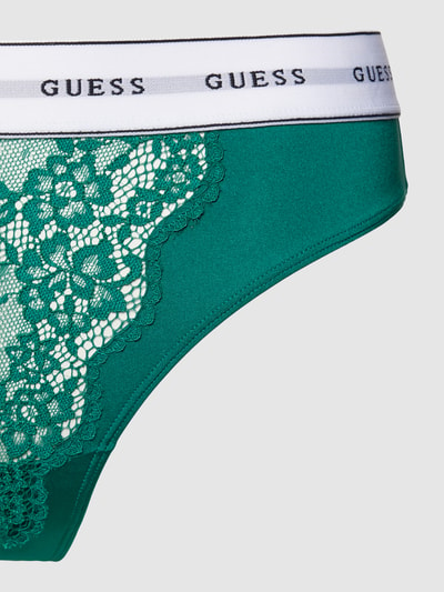 Guess String mit Spitzenbesatz Modell 'BELLE' Gruen 2