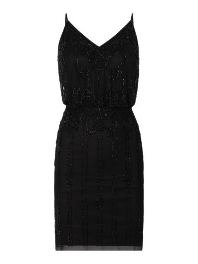 LACE & BEADS Minikleid mit Zierperlen Modell 'Keeva' Black 1