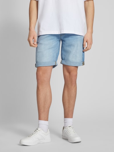 Blend Regular Fit Jeansshorts im 5-Pocket-Design Hellblau 4