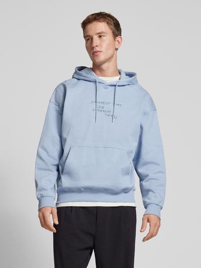 Only & Sons Hoodie mit Kängurutasche Modell 'AARON' Hellblau 4