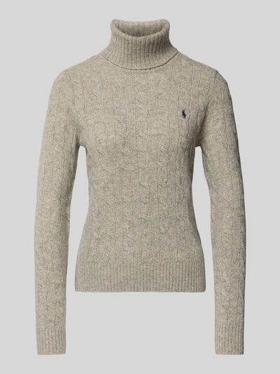 Polo Ralph Lauren Strickpullover mit Label-Stitching Beige Melange 2