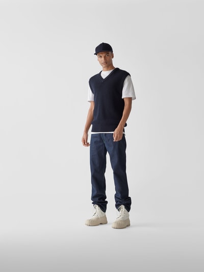 Jacquemus Bootcut Jeans mit Label-Patch Marine 1