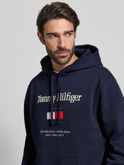 Tommy Hilfiger Regular fit hoodie van katoenmix Marineblauw - 3