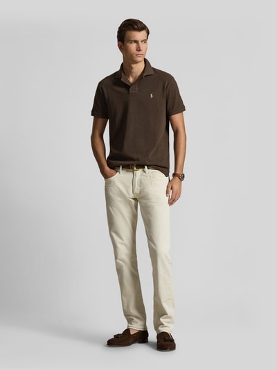 Polo Ralph Lauren regular fit poloshirt van puur katoen Middenbruin - 1