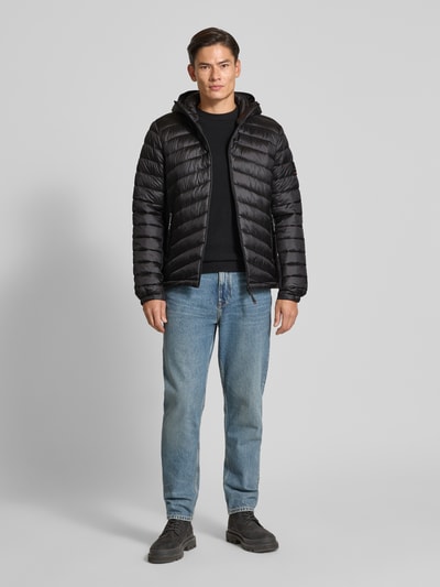 FIRE + ICE Gewatteerd jack met capuchon, model 'Elvis' Zwart - 1