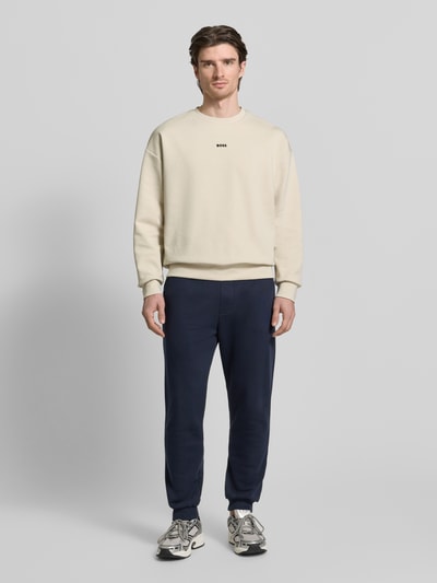 BOSS Green Bluza o kroju regular fit z mieszanki bawełny model „STENSON” Piaskowy 1
