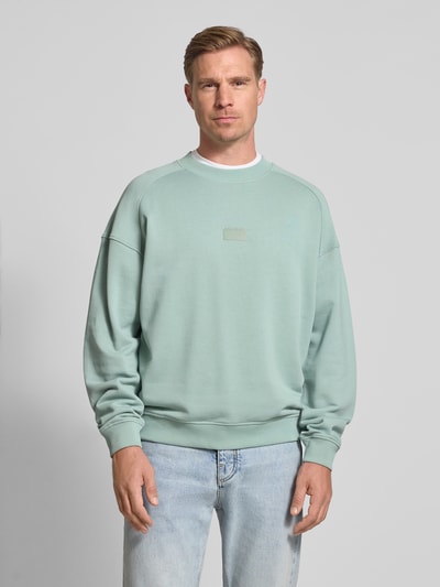 HUGO Regular Fit Sweatshirt aus reiner Baumwolle Modell 'DELASTCREW' Mint 4