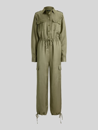 Lauren Ralph Lauren Kombinezon o kroju relaxed fit z mieszanki wiskozy i lnu Khaki 2