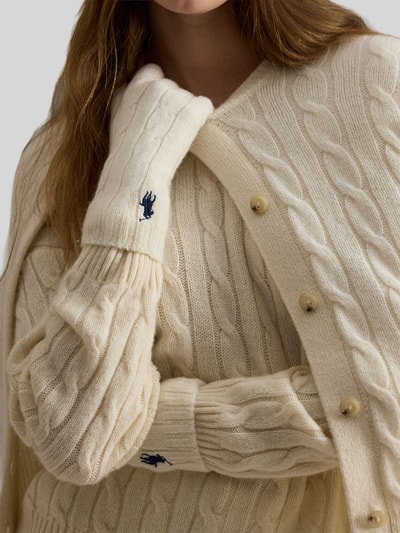 Polo Ralph Lauren Handschuhe aus Woll-Mix mit Logo-Stitching Offwhite 1